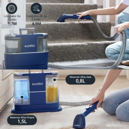 Eureka Aspiradora quitamanchas NEY 100, 400 W, 85 dB, Depósito 1,5 L, Azul