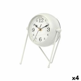 Reloj de Mesa Blanco Metal 18 x 21 x 12 cm (4 Unidades) Precio: 62.59000033. SKU: B1H7FB4GSG