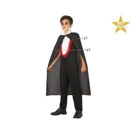 Disfraz Vampiro Negro Halloween Niño Infantil 10-12 Años Capa y Camiseta