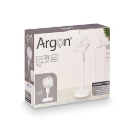 Argon Ventilador de Pie USB 10W Blanco, Altura Regulable, Auto Oscilación, 32x28x11 cm (4 Unidades) Argon Ventilador de Pie USB 10W Blanco, Altura Regulable, Auto Oscilación, 32x28x11 cm (4 Unidades)