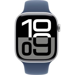 Apple Watch Series 10 GPS + Cellular 46mm Plata Aluminio con Correa Deportiva Azul M/L