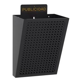 Arregui E2301 Cesta de Publicidad Clásica, Acero Negro, 22 x 19 x 35,5 cm, Rejilla Frontal, 7,5 Litros