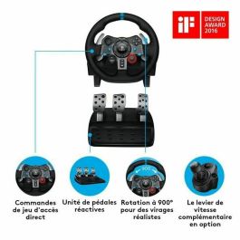 Logitech Volante G29 Driving Force - Force Feedback, Compatible con PS3/PS4/PC, Construcción Duradera
