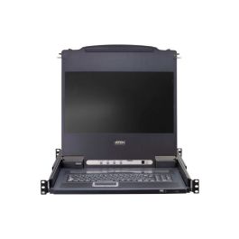 Aten KVM Switch LCD de 17" con Consola Única y Riel, 8 Puertos PS/2-USB VGA para hasta 256 PCs