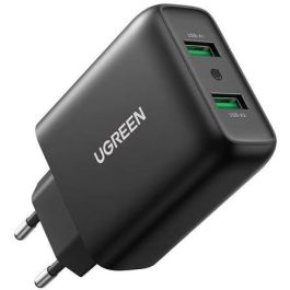 UGREEN Cargador de Pared Doble USB-A QC 3.0 36W Universal para Carga Rápida en Dispositivos Móviles y Tablets, Negro Precio: 35.50000003. SKU: B185M757YC