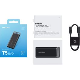 Samsung Disco Duro Externo SSD T5 4TB USB 3.2 Gen 1, Resistente a caídas, Compatible con PC, Mac, Android