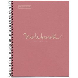Miquelrius Cuaderno 100% Reciclado NB-1 A4 80 Hojas Cuadriculado 5mm, 6093 - Rosa Claro
