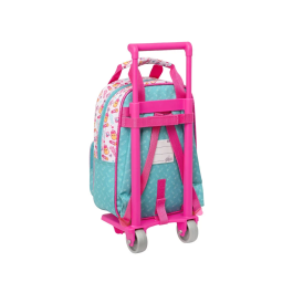 Mochila Escolar con Ruedas The Bellies 20 x 28 x 8 cm Morado Turquesa Blanco
