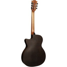 LAG Guitarra Acústica Nylon Auditorium Slim Cutway A/E Natural Satinado Brankowood/Eucalipto Electroacústica Stage-LAG