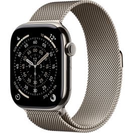Apple Watch Series 11 GPS + Cellular 46 mm Caja de titanio natural Correa Milanese Loop natural S/M MFCY4ZRA Precio: 992.50000014. SKU: B136FBJ835