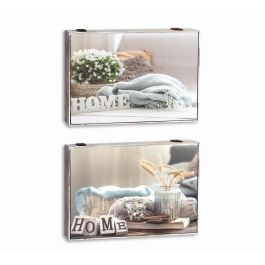 DKD Home Decor Tapa Contador Estilo Scandi MDF Beige 46.5x31.5x6 cm Pack 2 Unidades