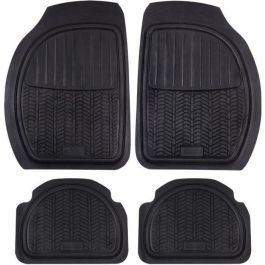 Michelin Alfombrillas de goma universales para coche, juego completo, resistentes al desgaste, negras