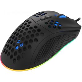 GENESIS Krypton 555 Ratón Gaming Óptico Pixart PAW3333 8000 DPI RGB Ultraligero 70g Ergonómico Mano Derecha USB