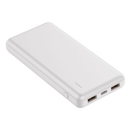 Myway power bank 10.000 mAh USB 2 puertos 2A + cable tipo C blanca