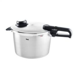 Vitavit 622-812-08-070/0 Olla a Presión Premium 8L 26cm con Superficie Novogrill, Apto para Inducción, Incluye Cestillo y Trípode