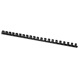 Q-connect Canutillo Redondo 14 mm Plástico Negro Capacidad 130 Hojas Caja 100 Unidades