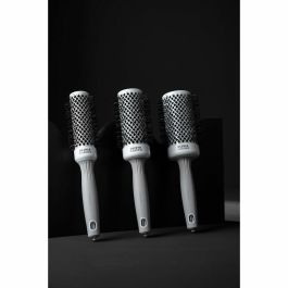 Olivia Garden EXPERT Blowout SHINE White&Grey #80 mm Cepillo Redondo para Peinado y Secado con Tecnología Iónica