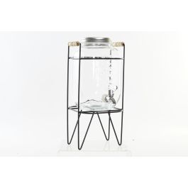 Dispensador Bebidas Basicos DKD Home Decor Transparente Negro 19 x 39 x 19 cm (4 Unidades)