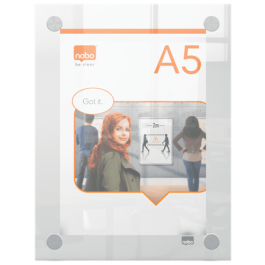 Nobo Portaposter Acrílico Transparente Mural DIN A5