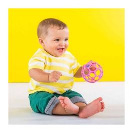 Bright Starts AUC1695825410560 Sonajero Oball de fácil agarre, sin BPA, color rosa, juguete para recién nacidos y bebés