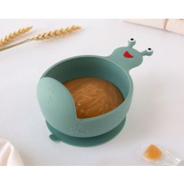 KioKids Cuenco Antideslizante de Silicona Caracol Verde Salvia con Ventosa para Bebés +6 Meses, Apto Lavavajillas y Microondas Precio: 12.50000059. SKU: B124S9FY9G