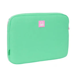 Funda para Portátil Benetton Mint Verde 15,6'' 39,5 x 27,5 x 3,5 cm