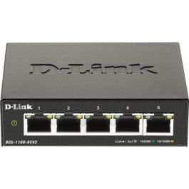 D-Link DGS-1100-05V2 Switch Smart Gestionable 5 Puertos Gigabit Ethernet Silencioso L2, Detección de Bucle y Diagnóstico de Cable