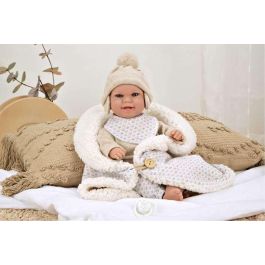 Muñecas Arias Muñeca Elegance 35 cm Babyto Beige con Manta (Muñeco de Peso) Español
