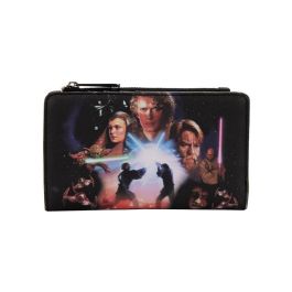 Loungefly Cartera Star Wars Trilogía Precuelas Piel Vegana con Cremallera 16.25x10cm