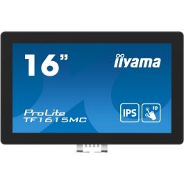 IIYAMA TF1615MC-B1 Monitor Táctil 15.6" IPS Full HD 1920x1080 10 Puntos VGA+HDMI+DP Negro