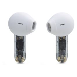 JBL Tune Flex True Wireless Auriculares Intrauditivos con Cancelación Activa de Ruido (ANC), Bluetooth 5.2, IPX4, Blanco Fantasma