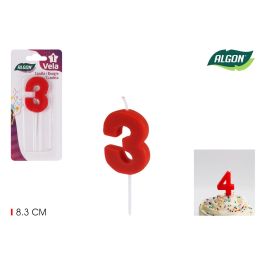Vela Roja N.3 Algon - Decoración y Aromatización (36 Unidades) Precio: 7.79000057. SKU: B1FFJK36QW