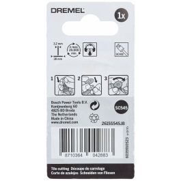 Dremel Disco de Corte Diamond EZ Speedclic 38mm para Hormigón, Piedra, Porcelana, Cerámica y Resinas Duras