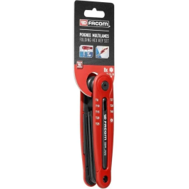 Facom Juego de 8 Llaves Allen Torx Resistorx 89R.JM8PB Sobre Soporte 8-40 mm