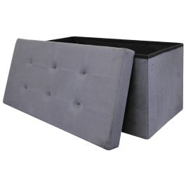 Home Deco Factory Banco Puf Plegable Gris Oscuro 76x38 cm Precio: 27.95000054. SKU: B17JWXNL4H