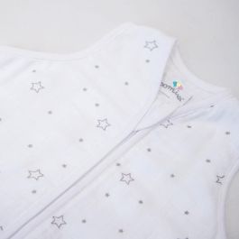 Domiva Saco de dormir de muselina de bambú ultraligero y fresco para noches de verano, suave, 0-6m, 70cm, Estampado de estrellas
