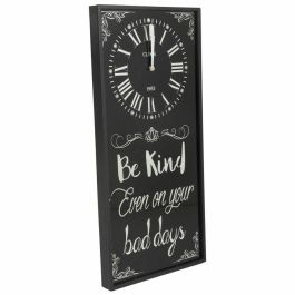 Reloj de Pared Alexandra House Living Negro Vidrio Hierro Madera MDF 76 x 3 x 36 cm