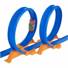 ZURU AUC6946441305240 Circuito de Coches T-Rex Attack Metal Machine con Vehículo de Lanzamiento y Bucles para Derrotar Dinosaurio