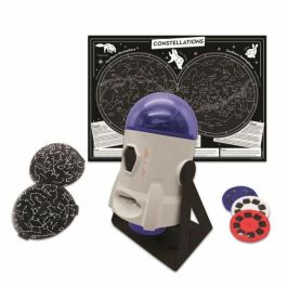 Lexibook Proyector Planetario 360° Motorizado para Techos y Paredes - 24 Proyecciones, Mapa de Constelaciones y Folleto Educativo