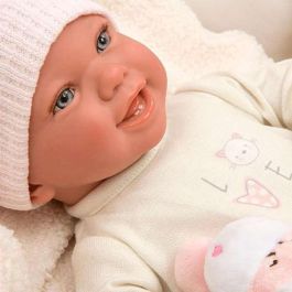 Muñecas Arias Muñeca Reborn 45 cm Viviane c/Manta y Peluche - Muñeca Reborn de 45 cm para niñas