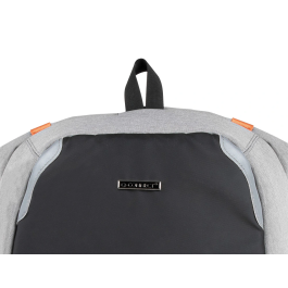 Q-connect Mochila para portátil de 18" negra / gris, poliéster impermeable, 460x170x310 mm