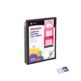 Carchivo Archivex-Star Carpeta Espiral PP Extra 80 Fundas A4 con Sobre y Cierre de Gomas Negro Precio: 12.89000053. SKU: B1827HGGVG