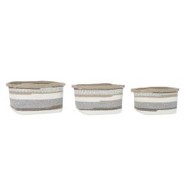 Cesta Boho DKD Home Decor Gris Natural 30 x 24 x 36 cm Set de 3 Precio: 47.53364. SKU: S3028811