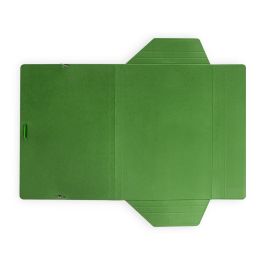 Carpeta Liderpapel Gomas Folio 3 Solapas Carton Plastificado Color Verde