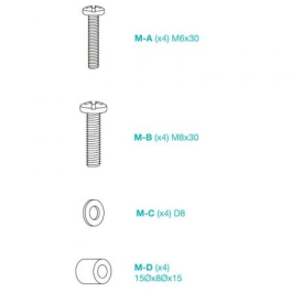 TOOQ SOPORTE FIJO PARED PANTALLAS 37"-80", NEGRO