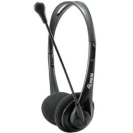 Equip Auriculares Estéreo con Micrófono Flexible, Jack 3.5 mm, Control de Volumen, Negro