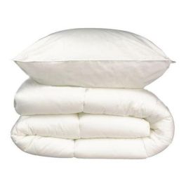 Paquete de ropa de cama de microfibra - 1 edredón cálido 140x200 cm + 1 almohada 60x60 cm blanco Precio: 41.7899999. SKU: S7153372