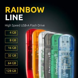 Memoria USB INTENSO Rainbow Line Rojo 128 GB