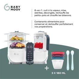 Babymoov BBM3661276181106 Nutribaby Pack White con 3 Babybols 180ml y 2 Spooners para la Diversificación Alimentaria