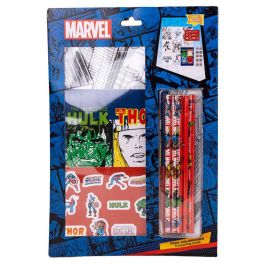 CERDÁ Set Papeleria Coloreable Vengadores Avengers Marvel Contiene Cuaderno A4 A5 Pegatinas Lapices Colores